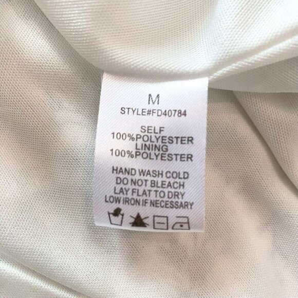 CALISTA WHITE BLUE FLORAL SLEEVELESS BACK SASH DRESS - M - Picture 9 of 9